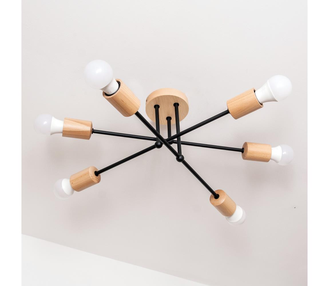 Lampa sufitowa natynkowa CAMBRIDGE 6xE27/15W/230V sosna