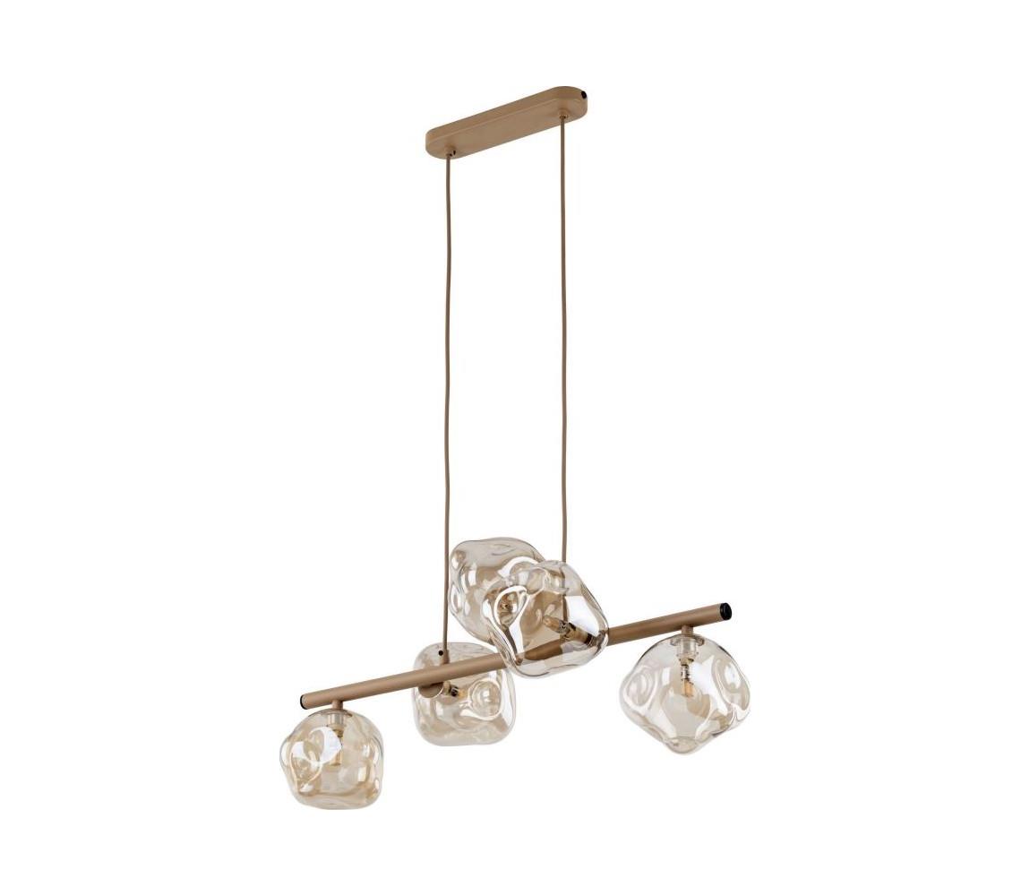 Żyrandol na lince LAVA 5xG9/8W/230V beżowy/dymny beżowy