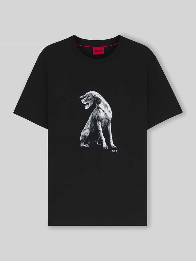 T-shirt o kroju regular fit z czystej bawełny