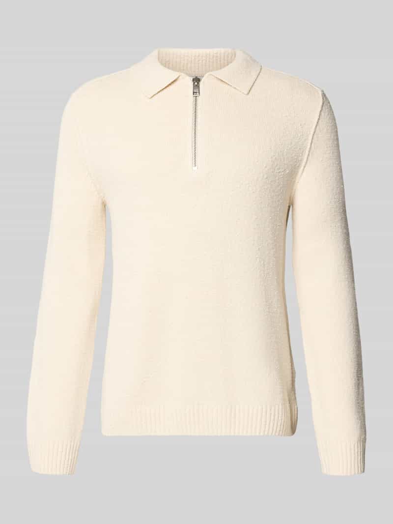 Sweter z dzianiny kroju regular fit z mieszanki bawełny