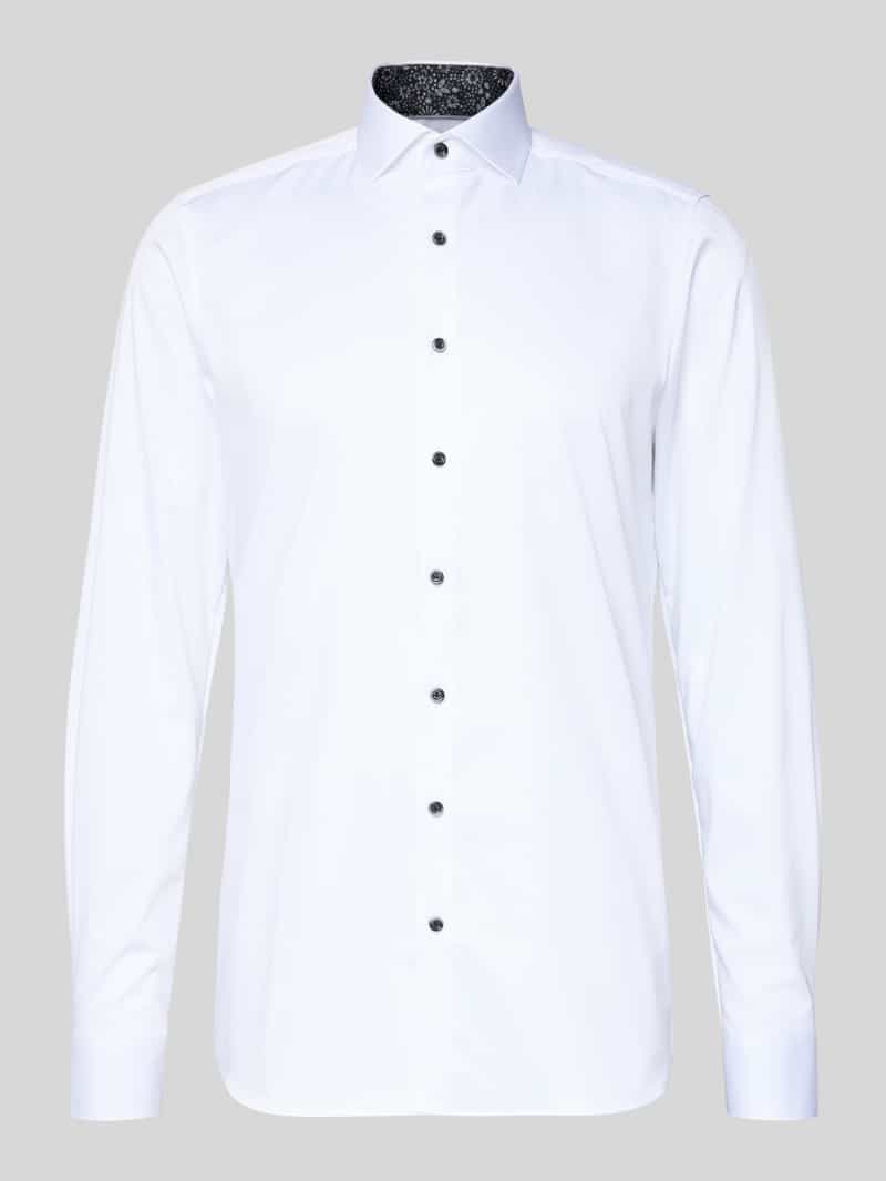 Koszula biznesowa o kroju body fit z bardzo długim rękawem