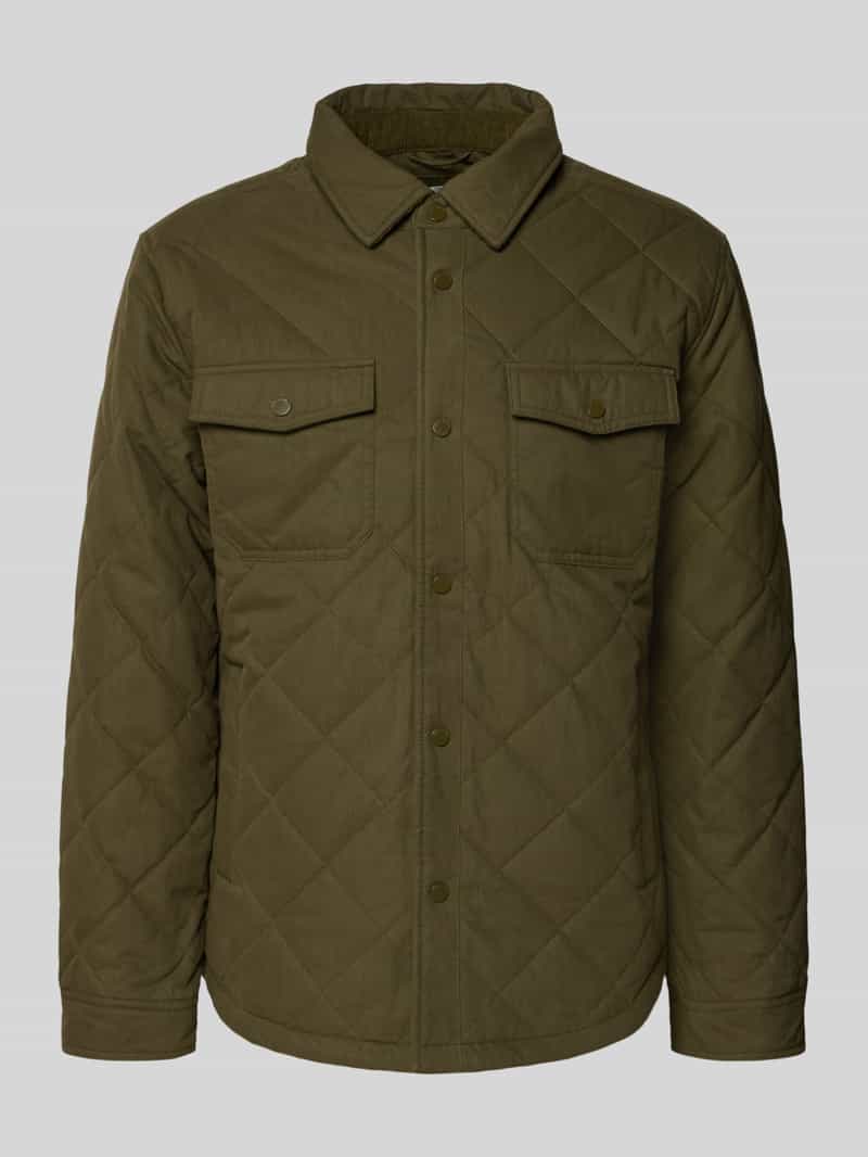 Kurtka koszulowa z mieszanki bawełny model ‘QUILTED WORKSHIRT’
