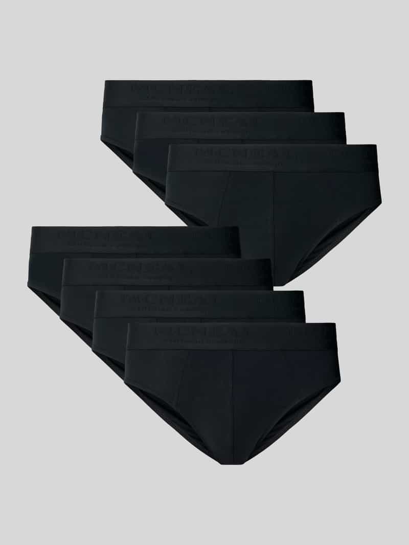 Slipy z paskiem z logo w zestawie 7 szt.