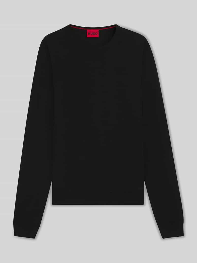 Sweter o kroju regular fit z dzianiny z czystej, żywej wełny model ‘SAN CEDRIC’