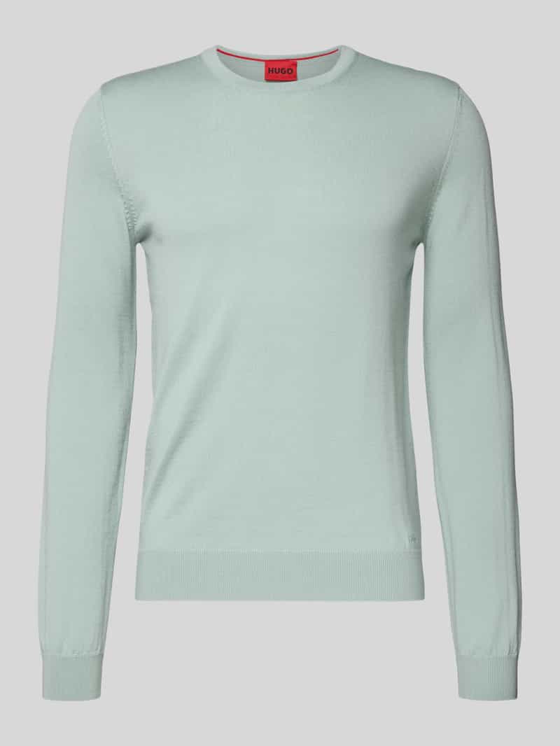 Sweter o kroju regular fit z dzianiny z czystej, żywej wełny model ‘SAN CEDRIC’
