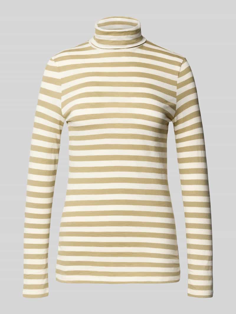 Bluzka z długim rękawem o kroju slim z czystej bawełny