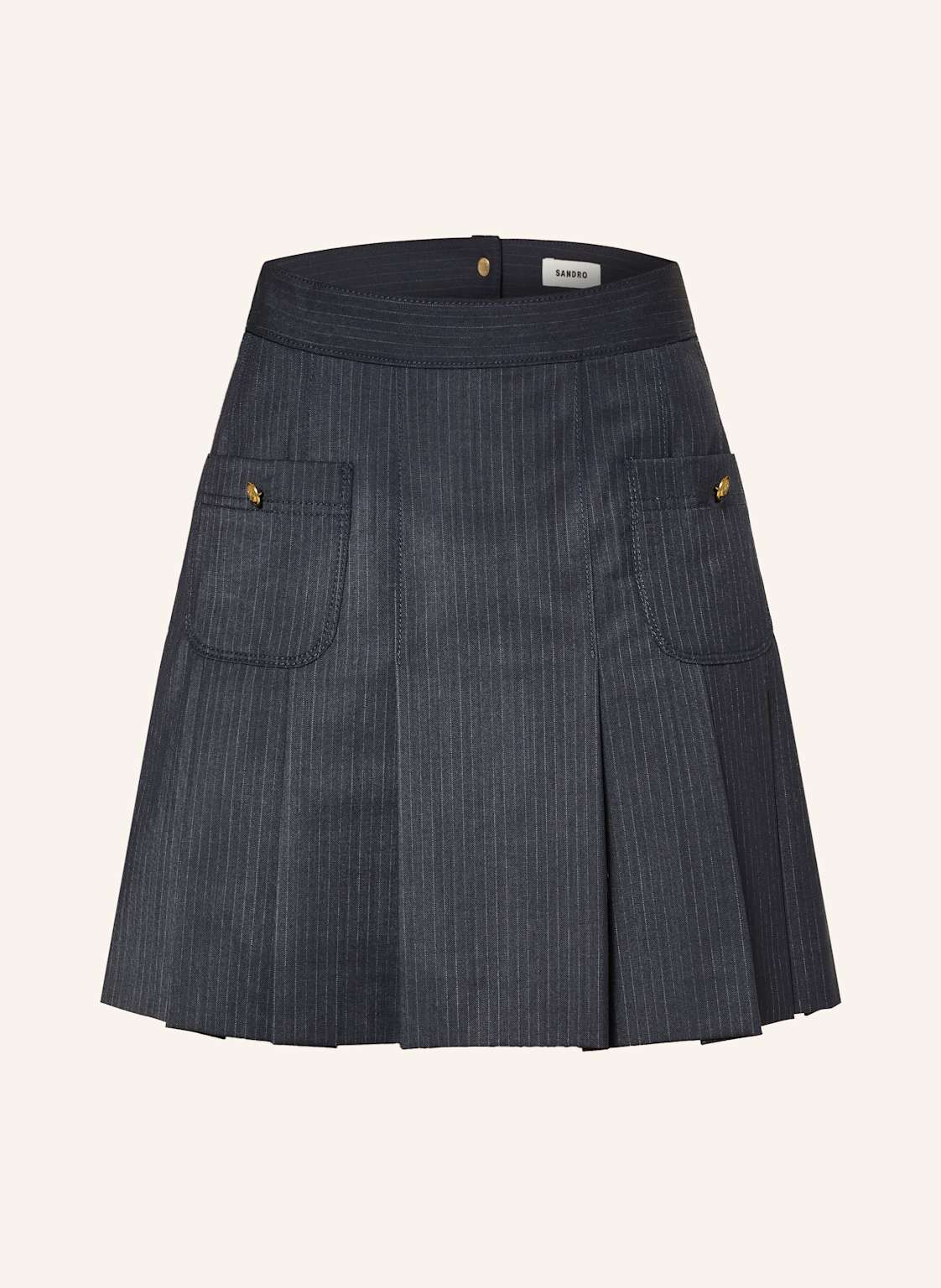 Sandro Plisowana Spódnica blau