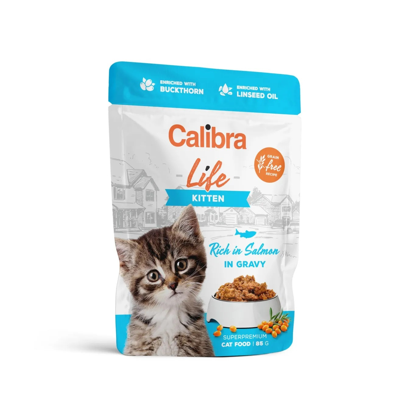 CALIBRA Cat Life pouch Kitten Salmon in gravy - mokra karma dla kota - 85g