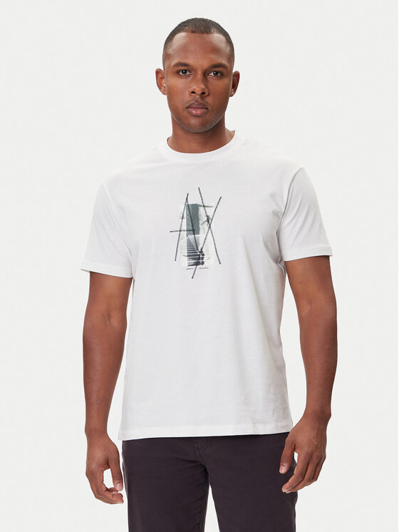 Armani Exchange T-Shirt XM001440 AF10358 U0009 Biały Regular Fit