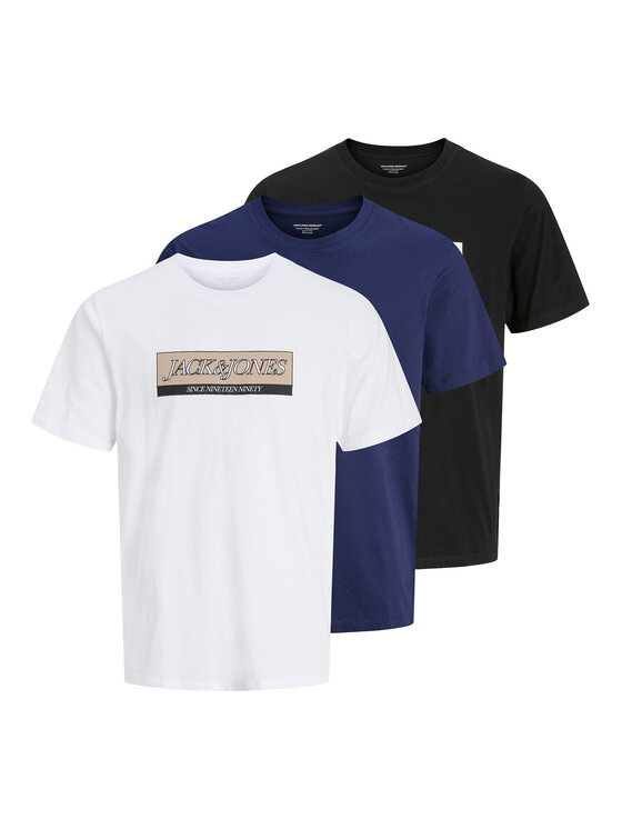 Jack&Jones Komplet 3 t-shirtów Inwood 12291374 Kolorowy Regular Fit