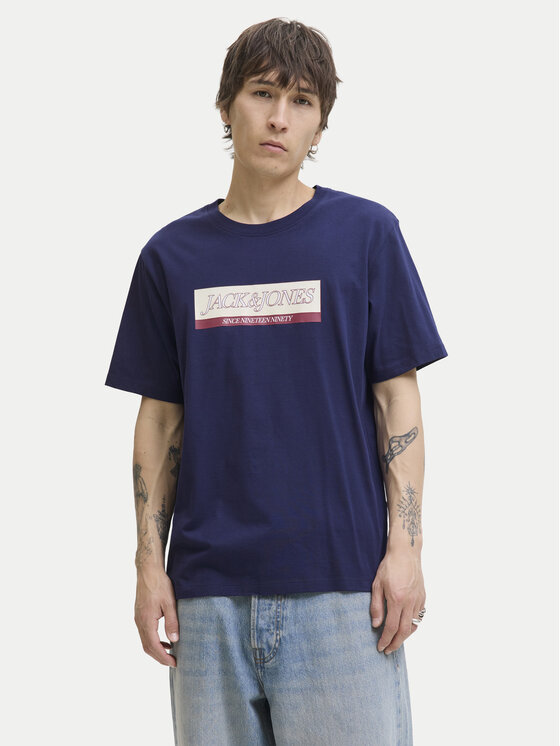 Jack&Jones T-Shirt Rinwood 12283628 Niebieski Regular Fit