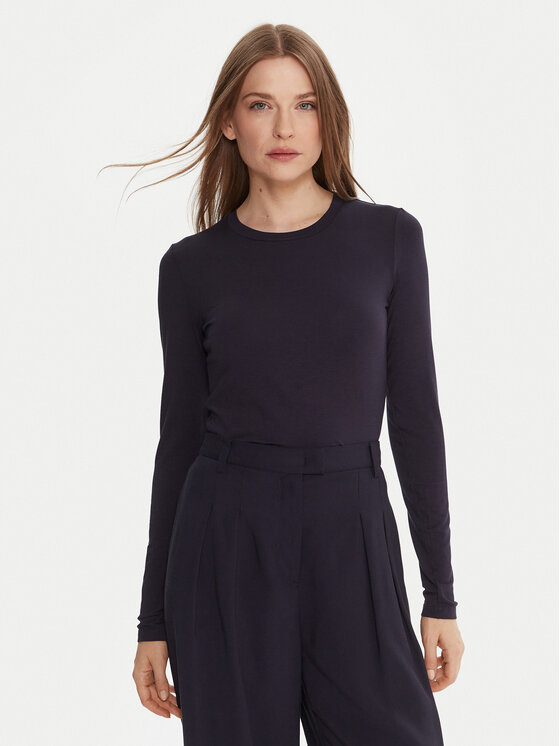 Weekend Max Mara Bluzka Multie 2525946012 Granatowy Slim Fit