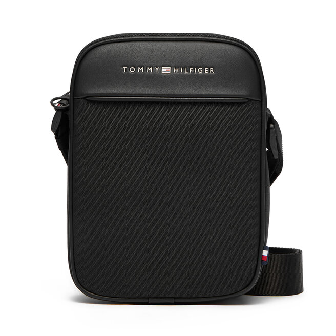 Saszetka Tommy Hilfiger Th Foundation Mini Reporter AM0AM13624 Czarny