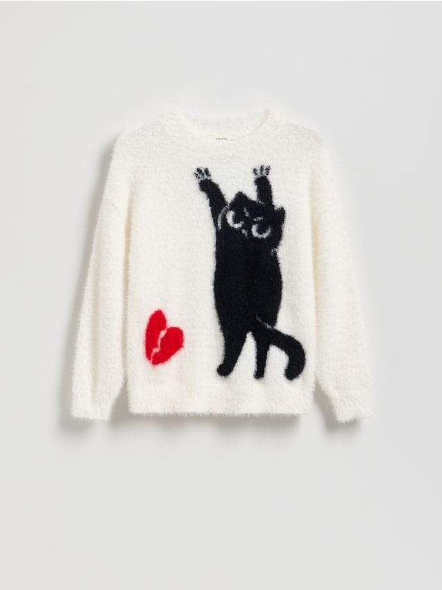 Reserved - Sweter z aplikacją - wielobarwny