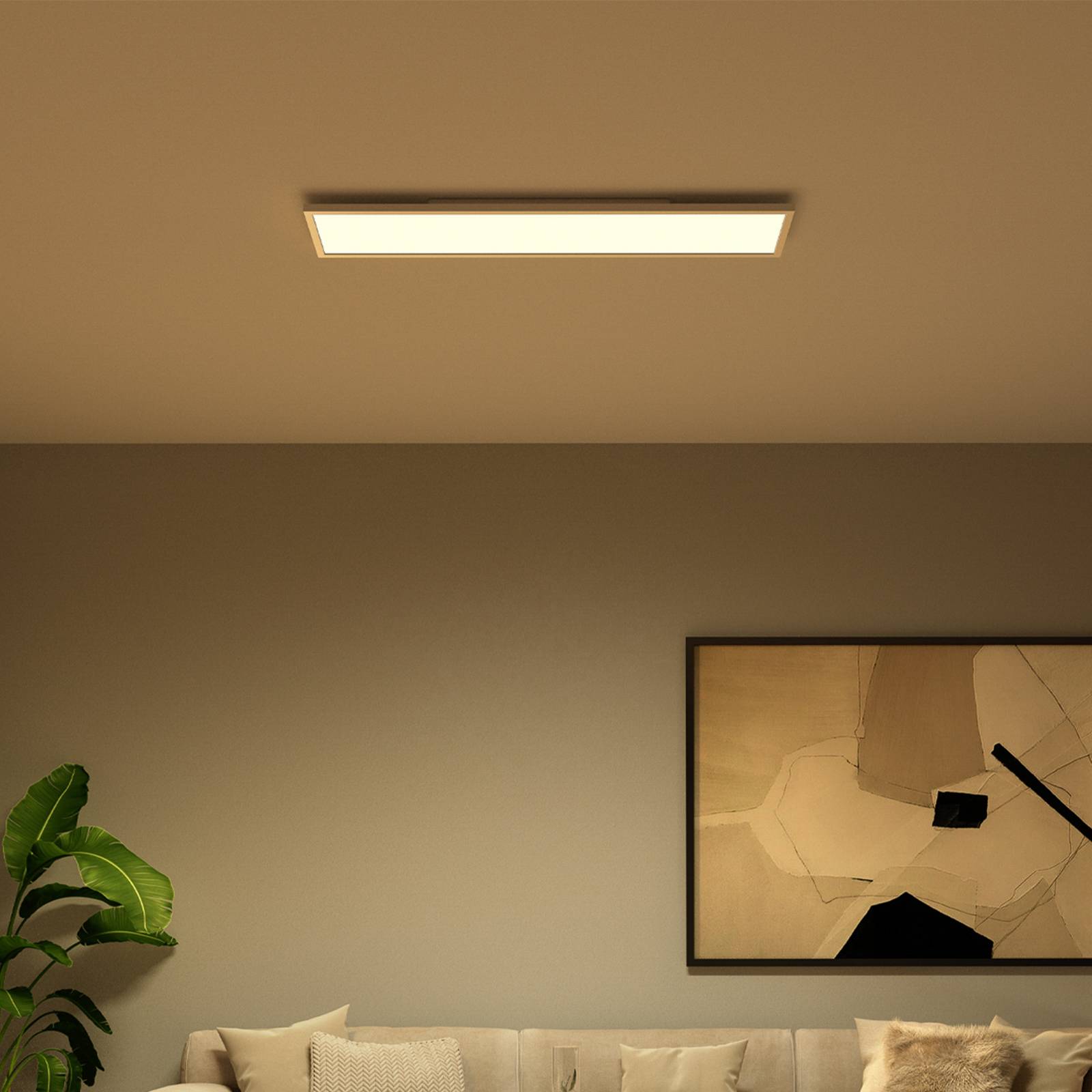 Philips Hue Inteligentna lampa sufitowa Surimu, możliwość ściemniania, biały / opal, salon / jadalnia, aluminium, nowoczesny