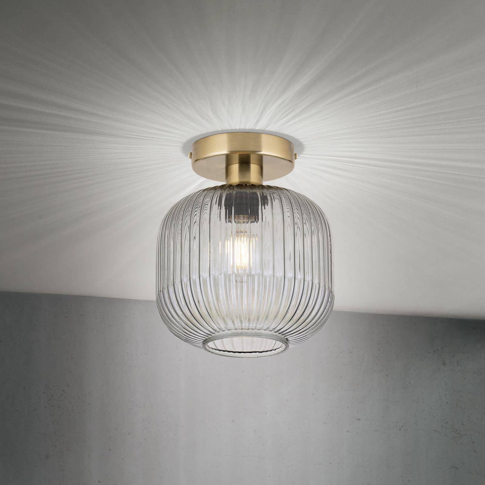 ORION Lampa sufitowa Carneval, możliwość ściemniania, aluminiowy / szary / cynkowy, salon / jadalnia, szkło