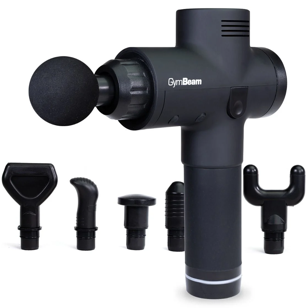 GymBeam VI Black, pistolet do masażu, czarny