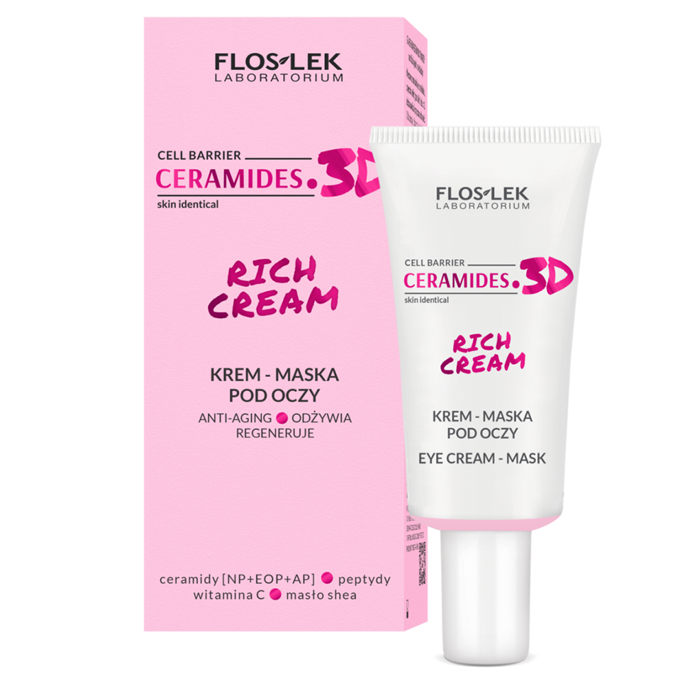 Floslek Laboratorium Ceramides. 3D Rich Cream, krem-maska pod oczy, 30 ml