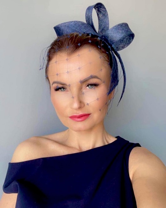 Fascynator granatowy /inne kolory