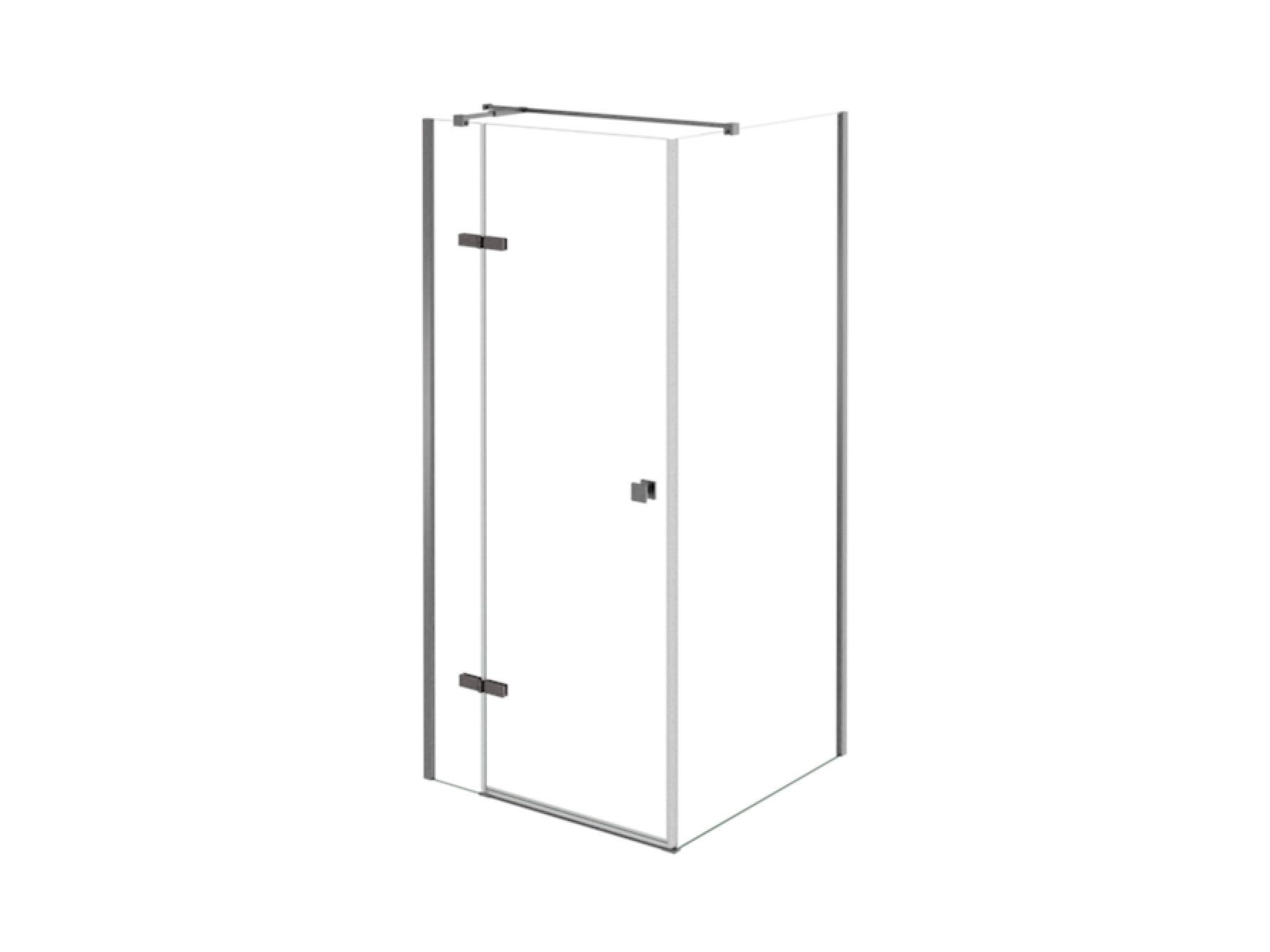 Kabina prysznicowa Besco Pixa 90x90x195 kwadratowa gun metal lewa PKL-90-195GR