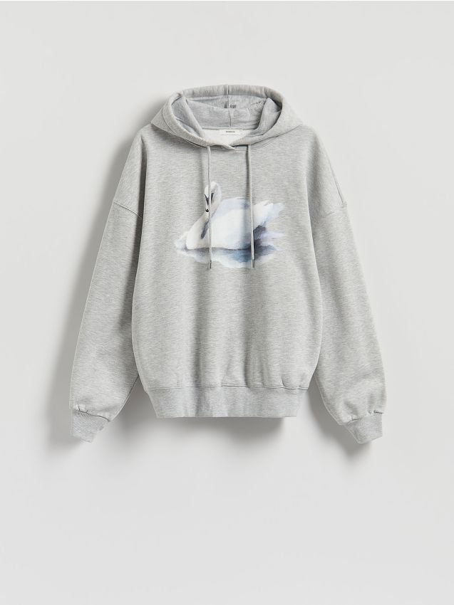 Reserved - Bluza z kapturem - jasnoszary