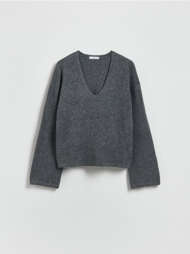 Reserved - Sweter z szerokimi rękawami - ciemnoszary