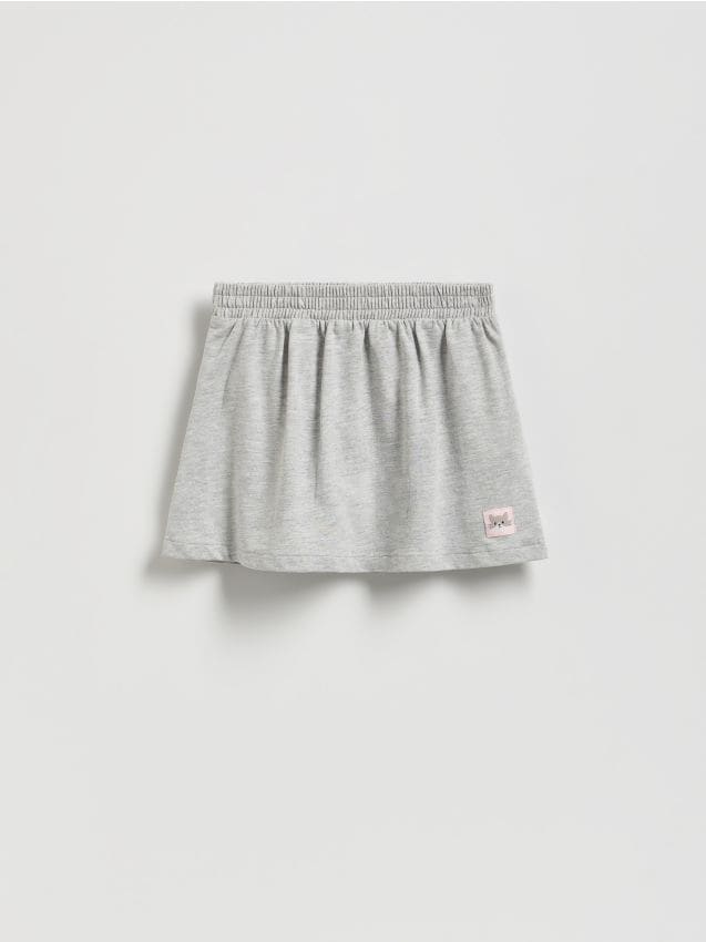 Reserved - Dzianinowa spódnica z wiskozą - jasnoszary
