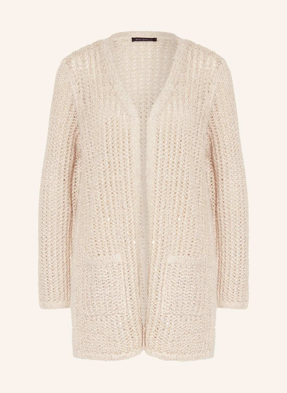Betty Barclay Dzianinowe Wdzianko Z Cekinami beige