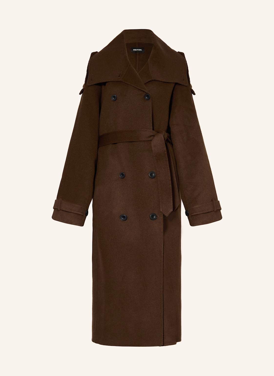 Meotine Płaszcz Wełniany Bello braun