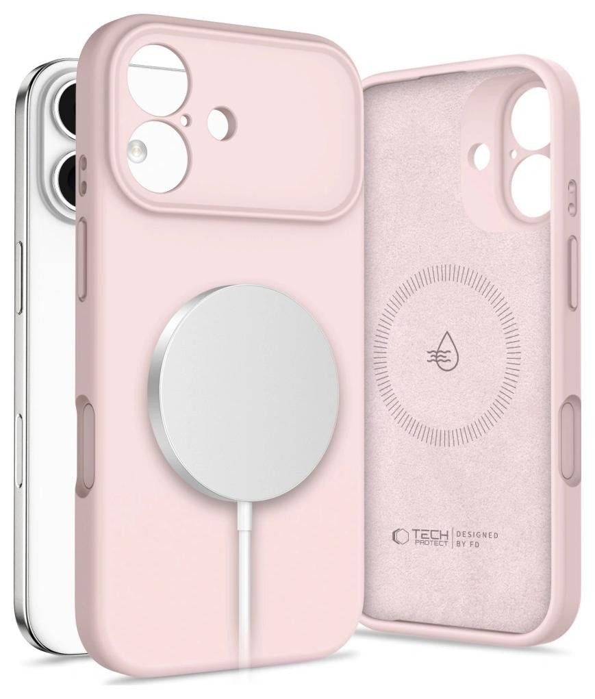 Tech-Protect Silicone Magsafe iPhone 17 pink pearl