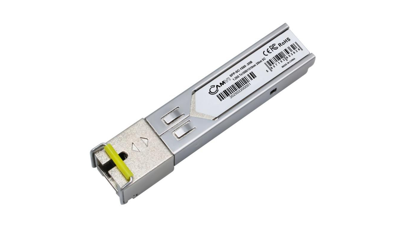 Moduł SFP (mini-GBIC) jednomodowy SC LC simplex TX=1550nm 20km 1,25Gbit/s