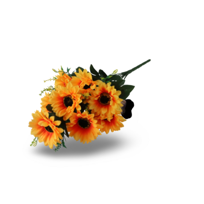 Bukiet kwiatów sztucznych słonecznik 9 główek