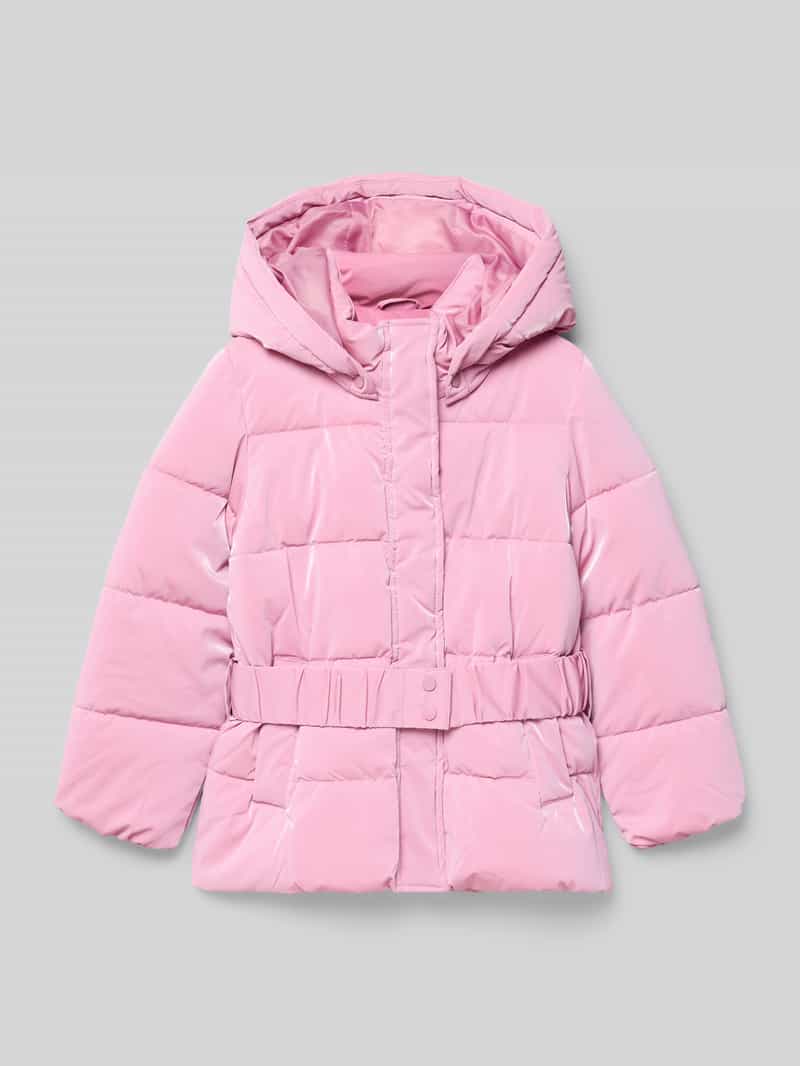 Kurtka pikowana o kroju regular fit z odpinanym kapturem model ‘ELISE’