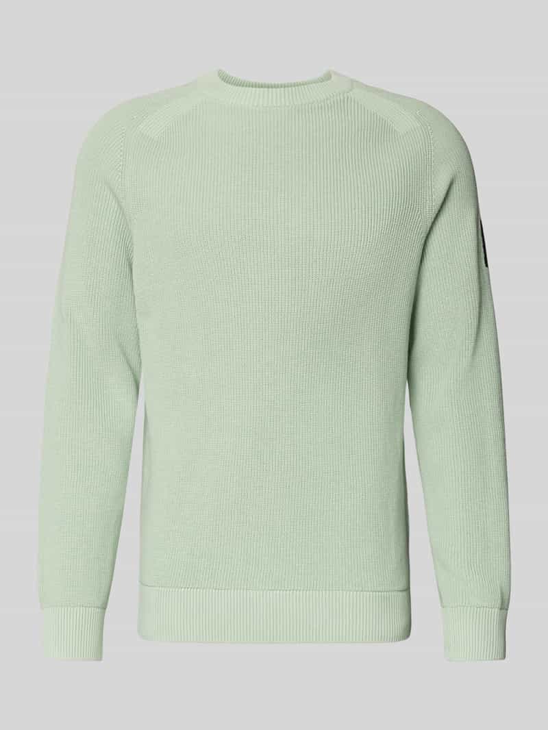 Sweter z dzianiny o kroju regular fit z czystej bawełny