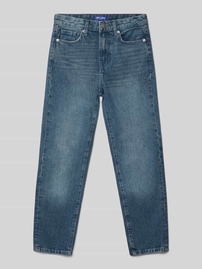Jeansy o kroju straight fit z czystej bawełny model ‘EDGE’