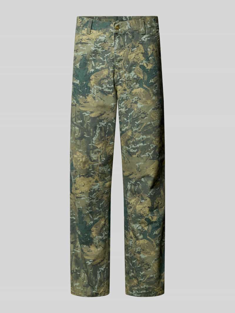 Spodnie materiałowe z wpuszczanymi kieszeniami w stylu francuskim