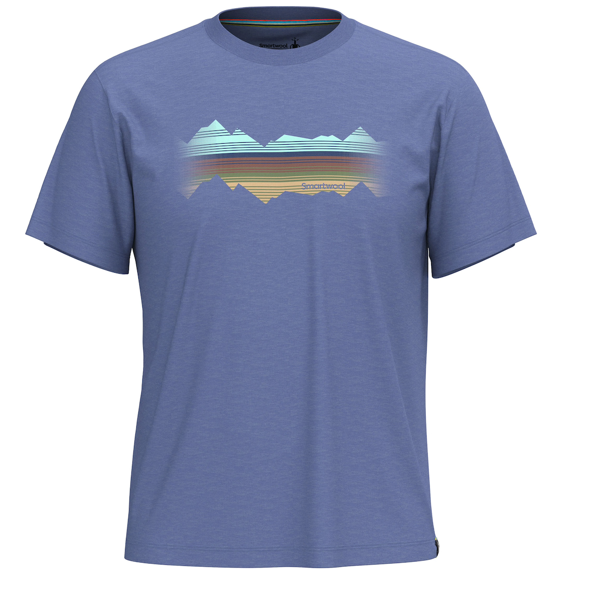Koszulka Smartwool Mountain Horizon Short Sleeve Graphic T Rozmiar: XL / Kolor: niebieski