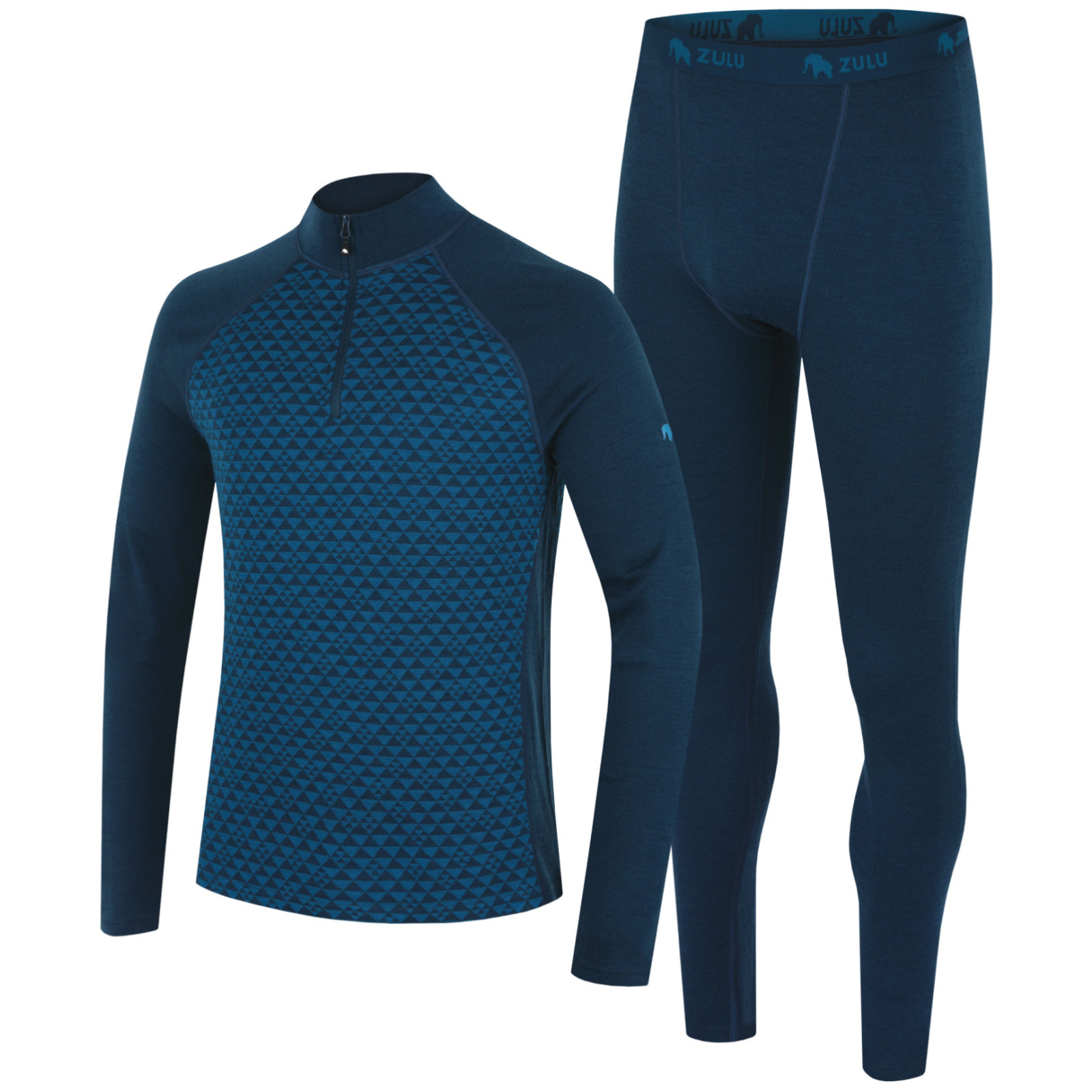 Zestaw męski Zulu Merino 240 Zip Long Rozmiar: L / Kolor: niebieski