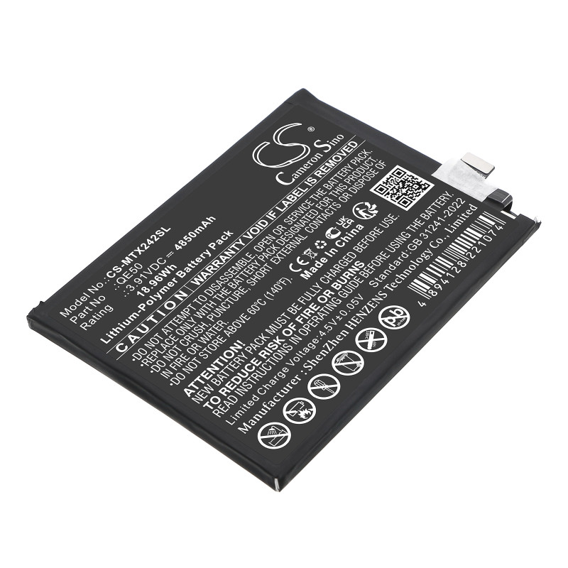 Motorola Moto G85 5G / QE50 4850mAh 18.96Wh Li-Polymer 3.91V (Cameron Sino)