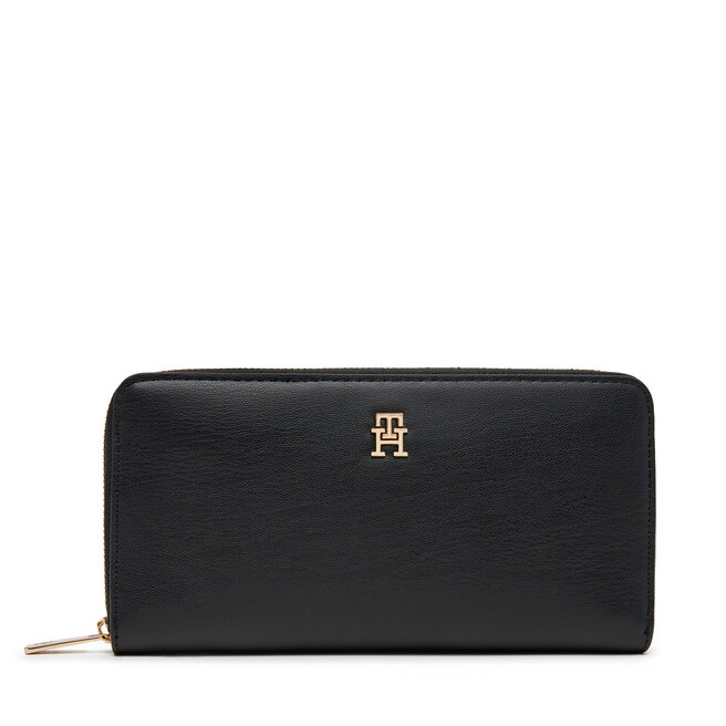 Duży Portfel Damski Tommy Hilfiger Th Icon Lrg Za AW0AW17744 Czarny