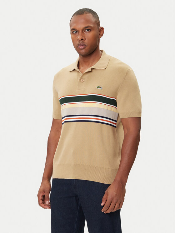 Lacoste Polo AH5200 Beżowy Regular Fit