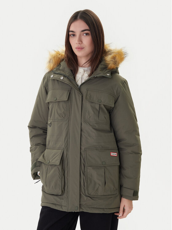Hunter Parka Glyder HARW0014252 Zielony Regular Fit