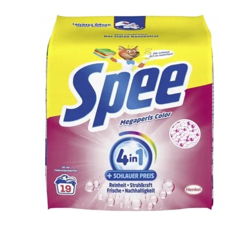 Spee Megaperls Color – niemiecki proszek do prania kolorów, 1,14 kg (19 prań)