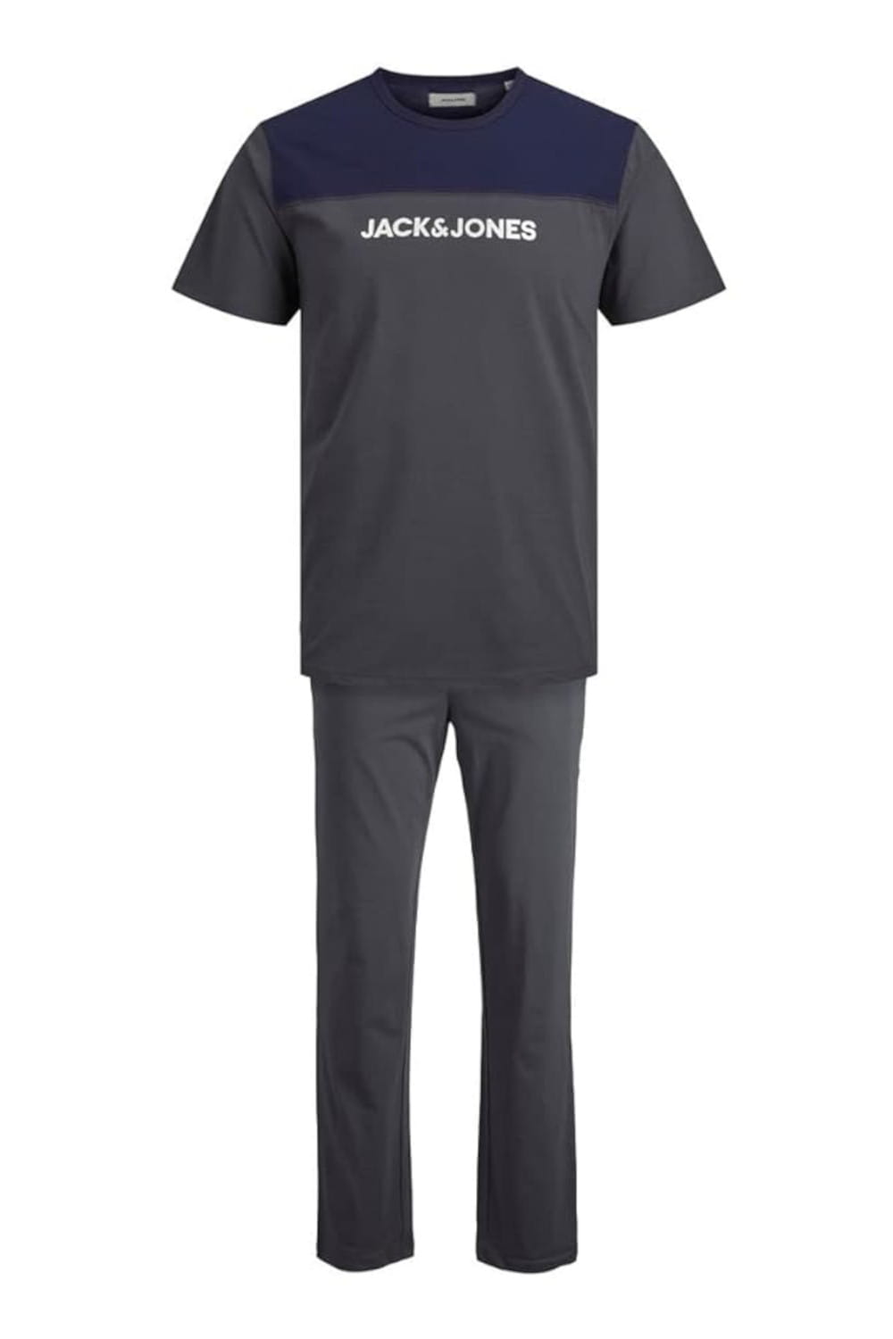 Piżama męska bawełniana Jack & Jones Tee And Pants Asphalt