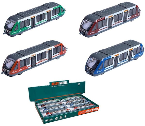 Pociąg metalowy z funkcją pull back 1szt.mix