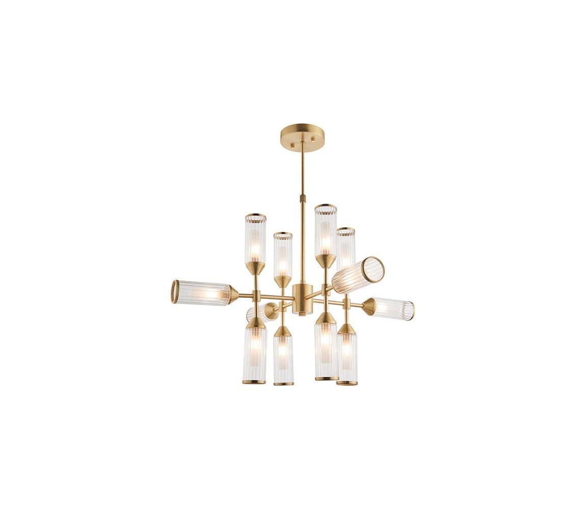 Endon 92214 - Żyrandol na pręcie TOUR 12xG9/3W/230V mosiądz