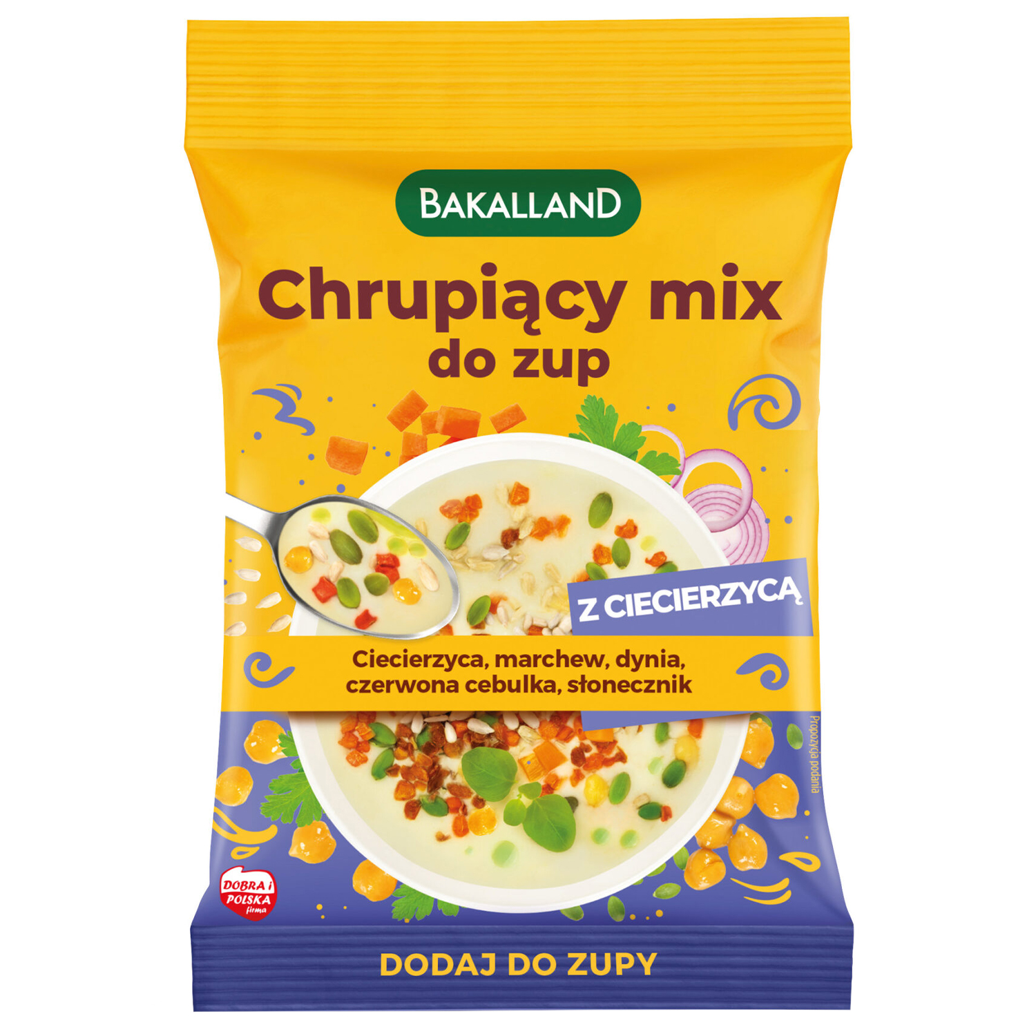 Bakalland Chrupiący Mix do zup z ciecierzycą, 75 g