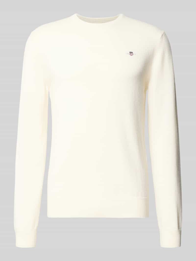 Sweter z dzianiny z prążkowanymi wykończeniami