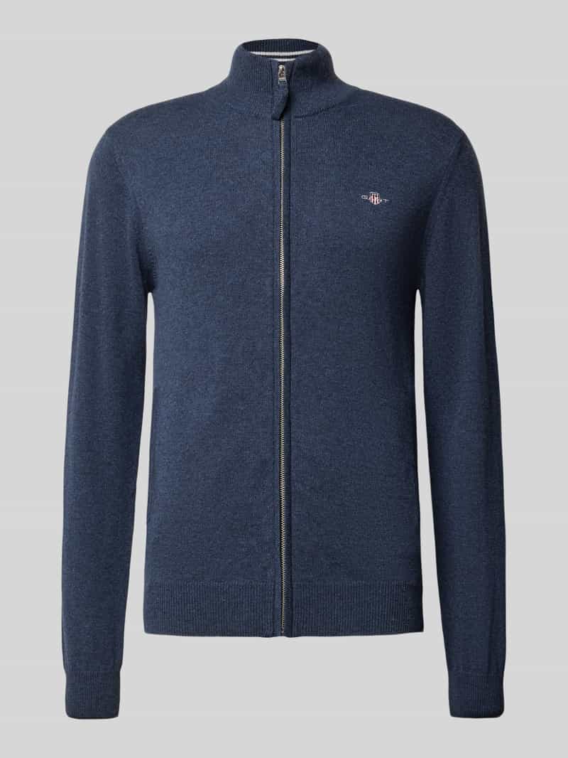 Kurtka z dzianiny z zamkiem błyskawicznym