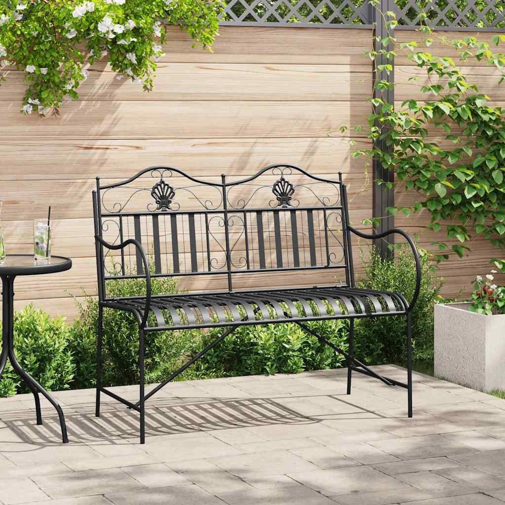 Ławka ogrodowa Czarny 104 x 54 x 93cm Stal